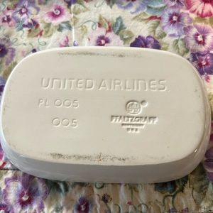 Phalzgraff made for United Airlines first class cabins. Vintage snack plates.
